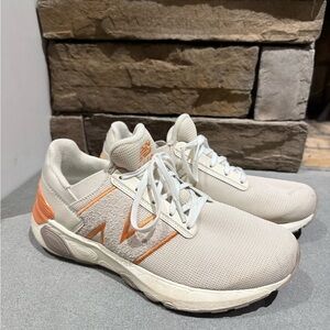 New Balance Cream and White Sneakers 9W